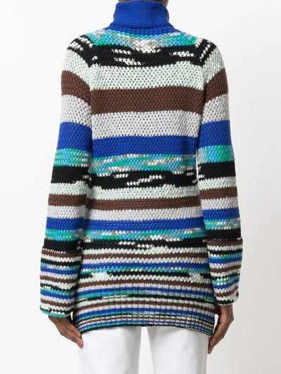 Shop Missoni Striped Knitted Jumper - Multicolour