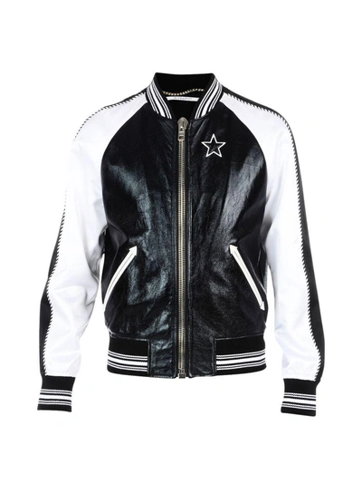 Shop Givenchy Monochrome Bomber In Black/white