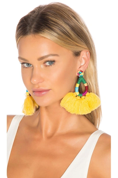 Shop All Things Mochi Hallu Earrings In Yellow