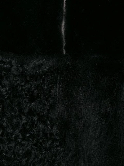 Shop Desa Collection Schafsfelljacke Mit Rundem Ausschnitt In Black