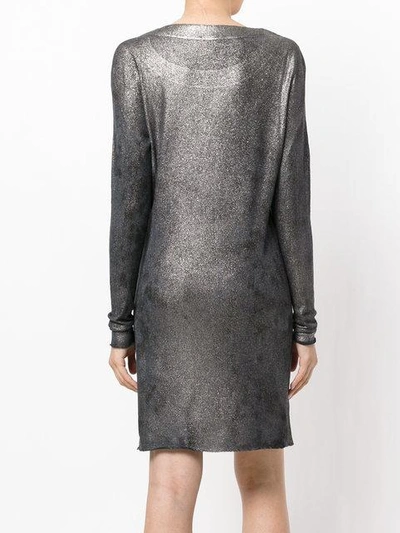 fitted metallic dress