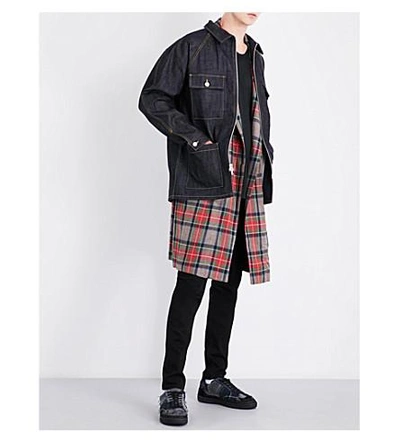 Shop Fear Of God Fifth Collection Selvedge Denim Jacket In Indigo