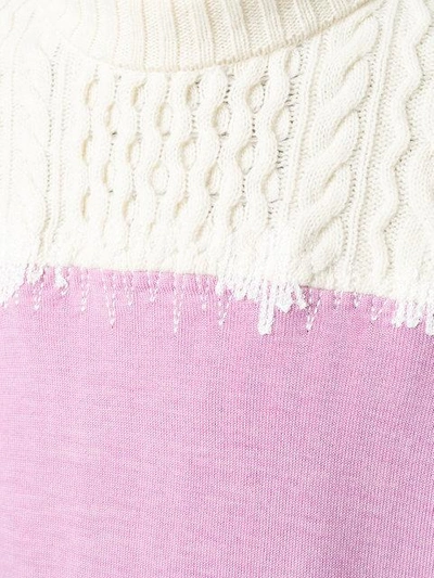 Shop Sacai Cable-knit Detail Jumper