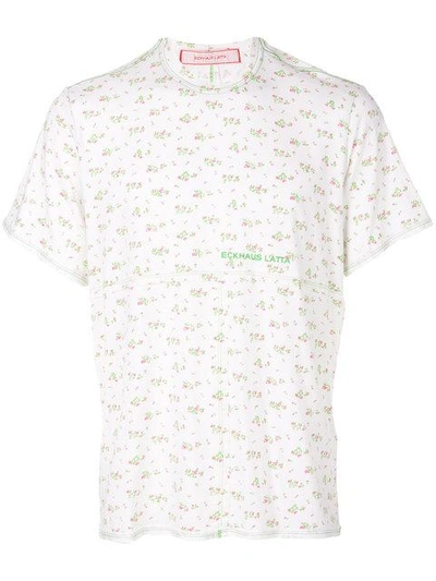 Shop Eckhaus Latta Floral Print T-shirt