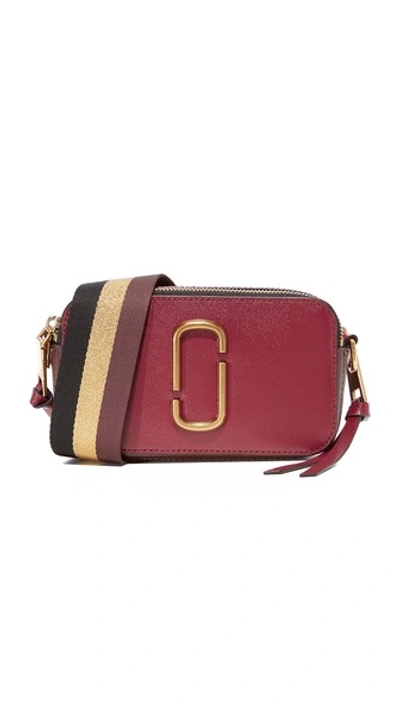 Shop Marc Jacobs Snapshot Camera Bag In Deep Maroon Multi