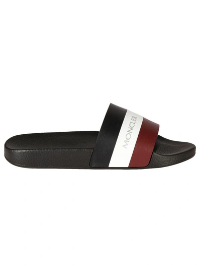 Shop Moncler Basile Sliders In Multicolor