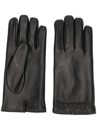 Shop Gucci L'aveugle Par Amour Gloves - Black