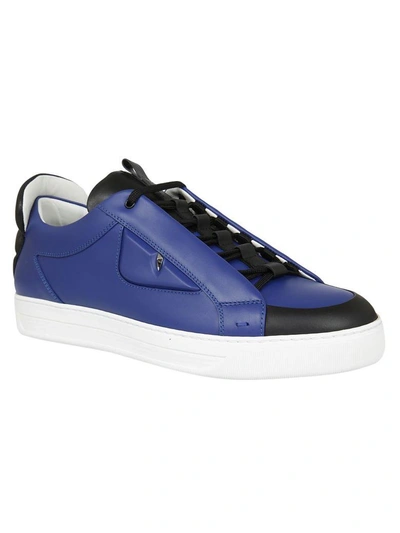 Shop Fendi Monster Low-top Sneakers In Blue/black
