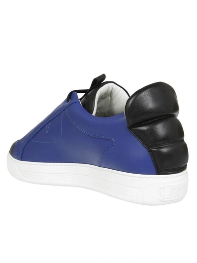 Shop Fendi Monster Low-top Sneakers In Blue/black
