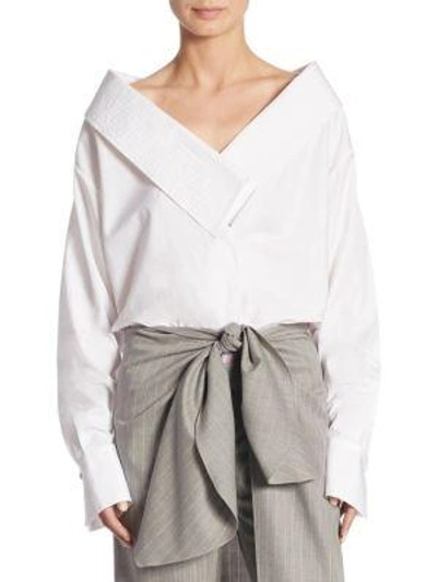 Shop Johanna Ortiz Alida Cotton Bodysuit In Off White