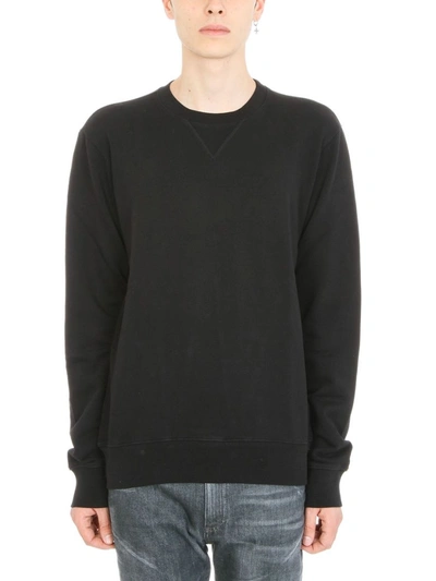 Shop Maison Margiela Patch Black Cotton Sweatshirt