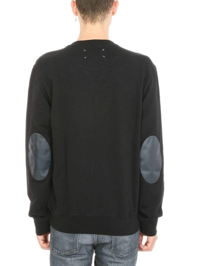 Shop Maison Margiela Patch Black Cotton Sweatshirt