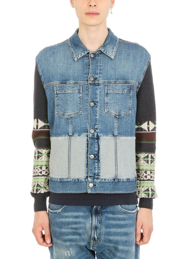 Shop Maison Margiela Navajo Slim Blue Denim Jacket