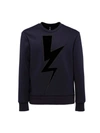 NEIL BARRETT Neil Barrett Lightning Bolt Sweatshirt,PBJS204CE511C818