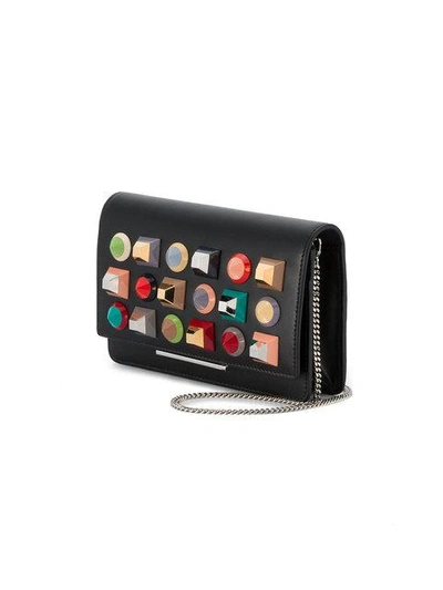 Shop Fendi Tube Studded Chain Wallet