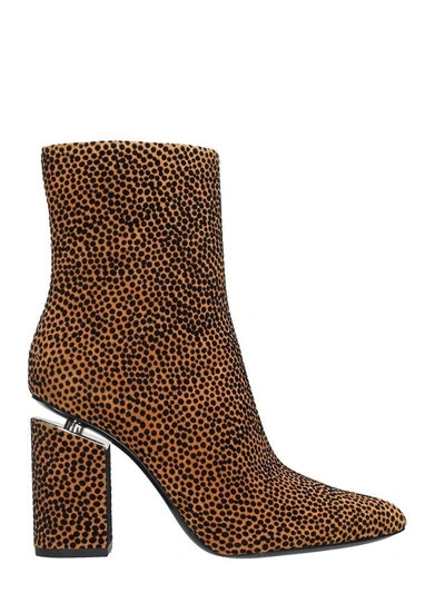 Shop Alexander Wang Kirby Suede Hight Ankle Boots In Animalier