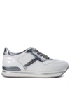 HOGAN Sneaker Hogan H222 In White And Silver Leather,HXW2220M465FQ60351