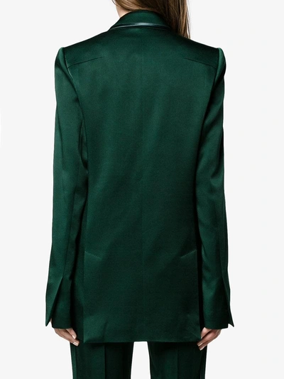 Shop Haider Ackermann Double Breasted Long Sleeve Blazer In Green