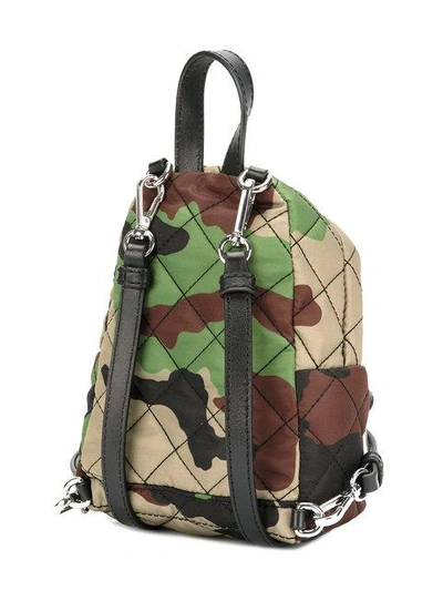 Shop Moschino Quilted Camouflage Mini Backpack