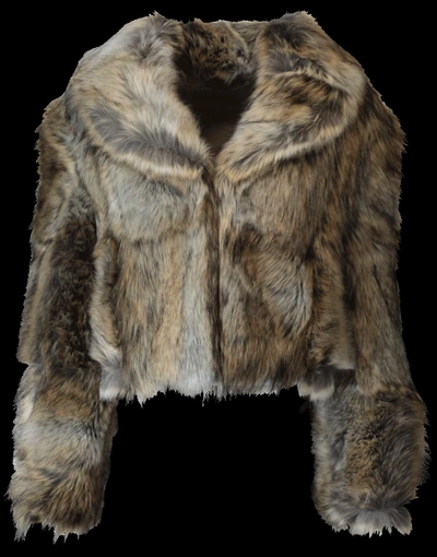 Shop Stella Mccartney Masha Faux Fur Cropped Jacket In Grey