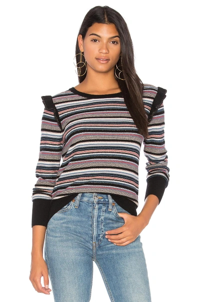 Shop Joie Cais C Sweater In Black. In Multi Stripe