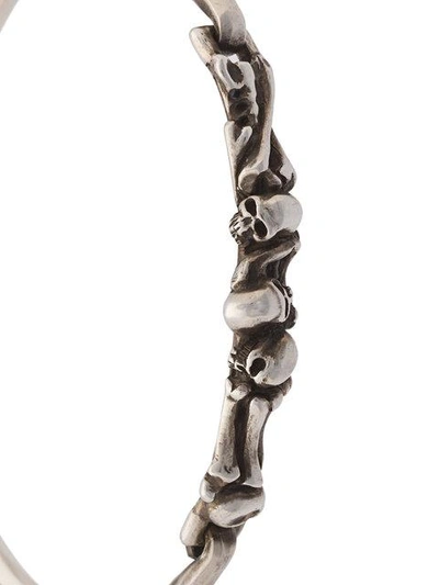 Shop Werkstatt:münchen Bones + Skulls Bracelet In Silver