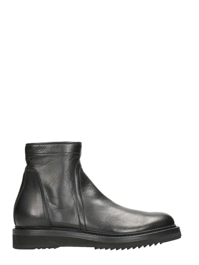 Shop Rick Owens Creeper Black Leather Boots