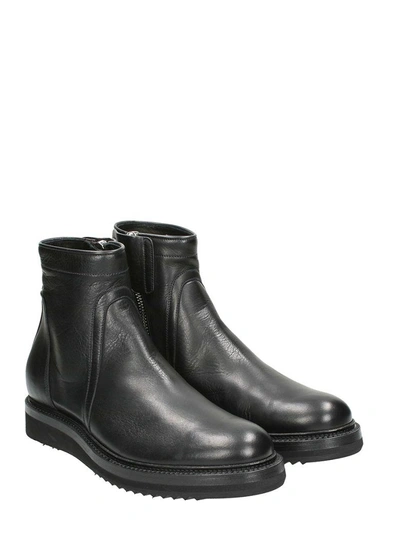 Shop Rick Owens Creeper Black Leather Boots