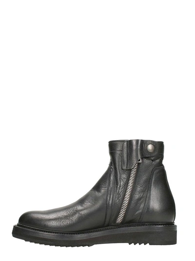 Shop Rick Owens Creeper Black Leather Boots