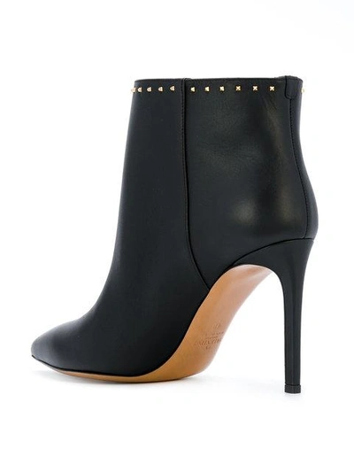 Shop Valentino Rockstud Boots In Black