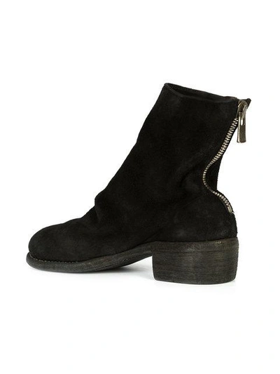 Shop Guidi Rear-zipped Boots In Black