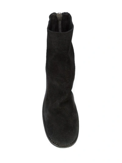 Shop Guidi Rear-zipped Boots In Black