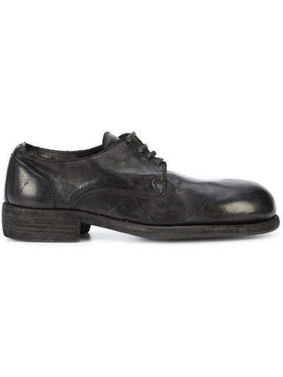 Shop Guidi Classic Derby Shoes In Black