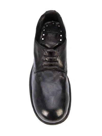 Shop Guidi Classic Derby Shoes In Black