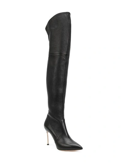 Casadei Pearl-embellished Blade Boots | ModeSens