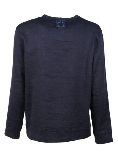 Shop Valentino Chest Patch Sweatshirt In Blue