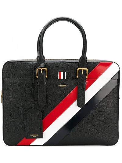 Shop Thom Browne Striped Briefcase