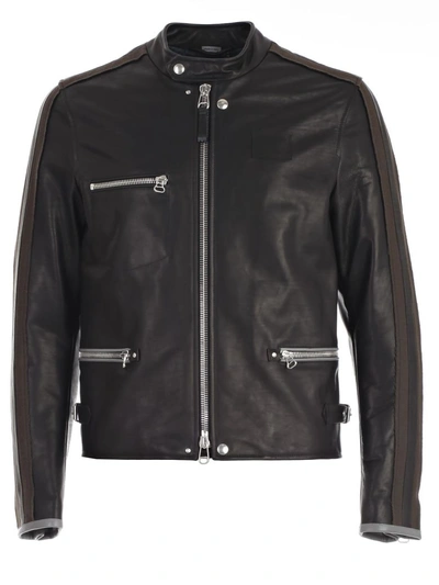 Lanvin Leather Jacket In Black