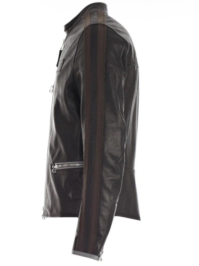 Shop Lanvin Leather Jacket In Black