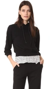 Cotton Citizen The Milan Cropped Hoodie In Jet Black