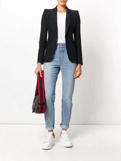 Shop Alexander Mcqueen High-waisted Skinny Jeans In 4250