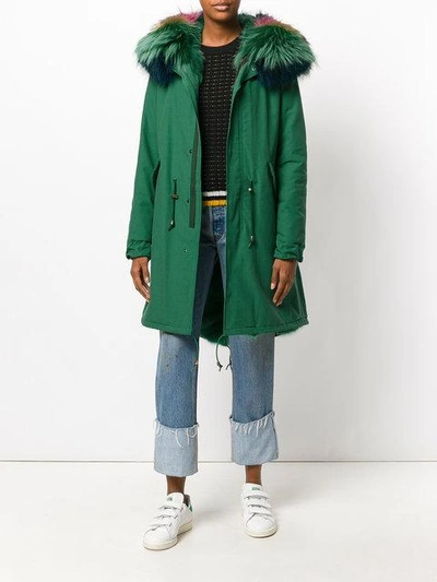 Shop Furs66 Vintage Hooded Parka In Green