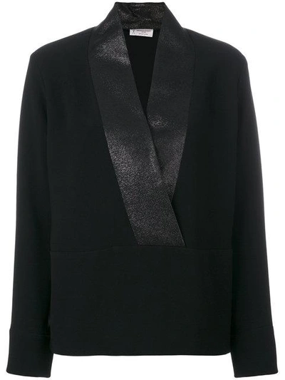 Shop Alberto Biani Tuxedo Top - Black