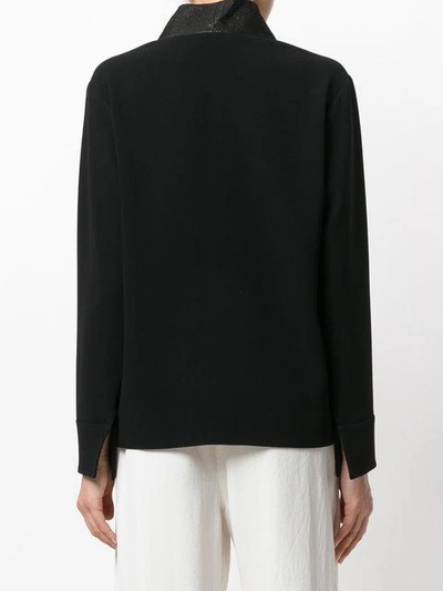 Alberto Biani Tuxedo Top - Black In Black