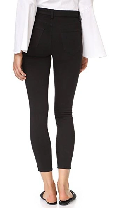 Shop L Agence The Cherie Lace Up Skinny Jeans In Black