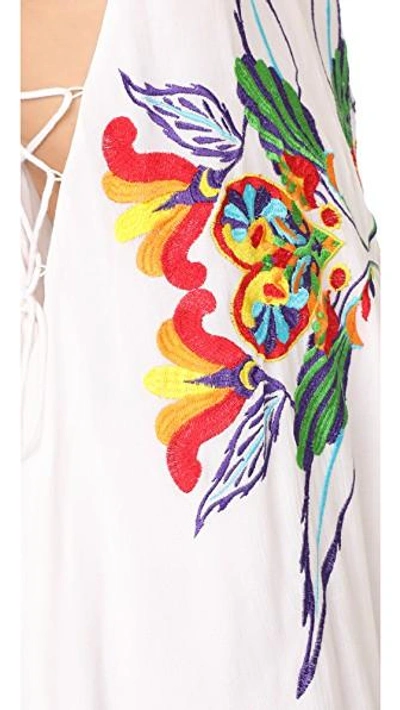 Shop Chloe Oliver High Neck Embroidered Swing Dress In White