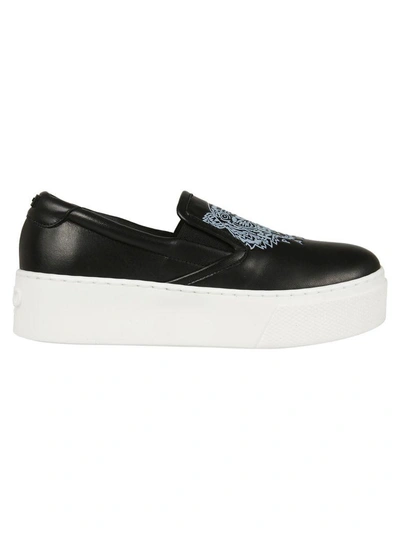 Shop Kenzo Tiger Platform Sneakers In Black