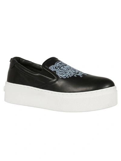 Shop Kenzo Tiger Platform Sneakers In Black