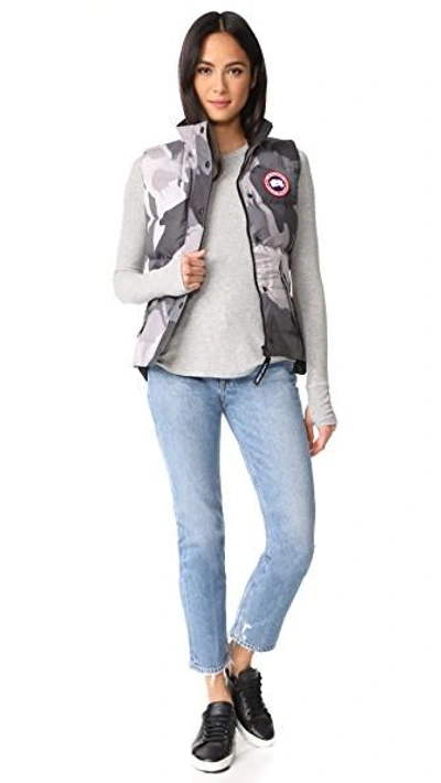 Shop Canada Goose Freestyle Vest In Gray Brush Camo