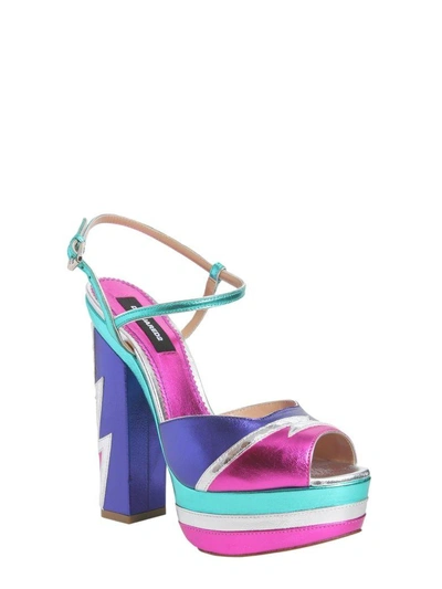 Shop Dsquared2 Glam Flash Sandals In Multicolor